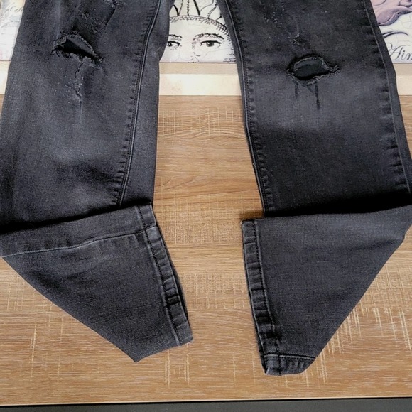 Vintage Lee Perfect Fit Black Distressed Straight Jeans - Picture 8 of 9